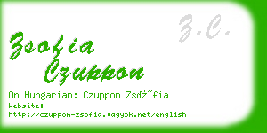 zsofia czuppon business card